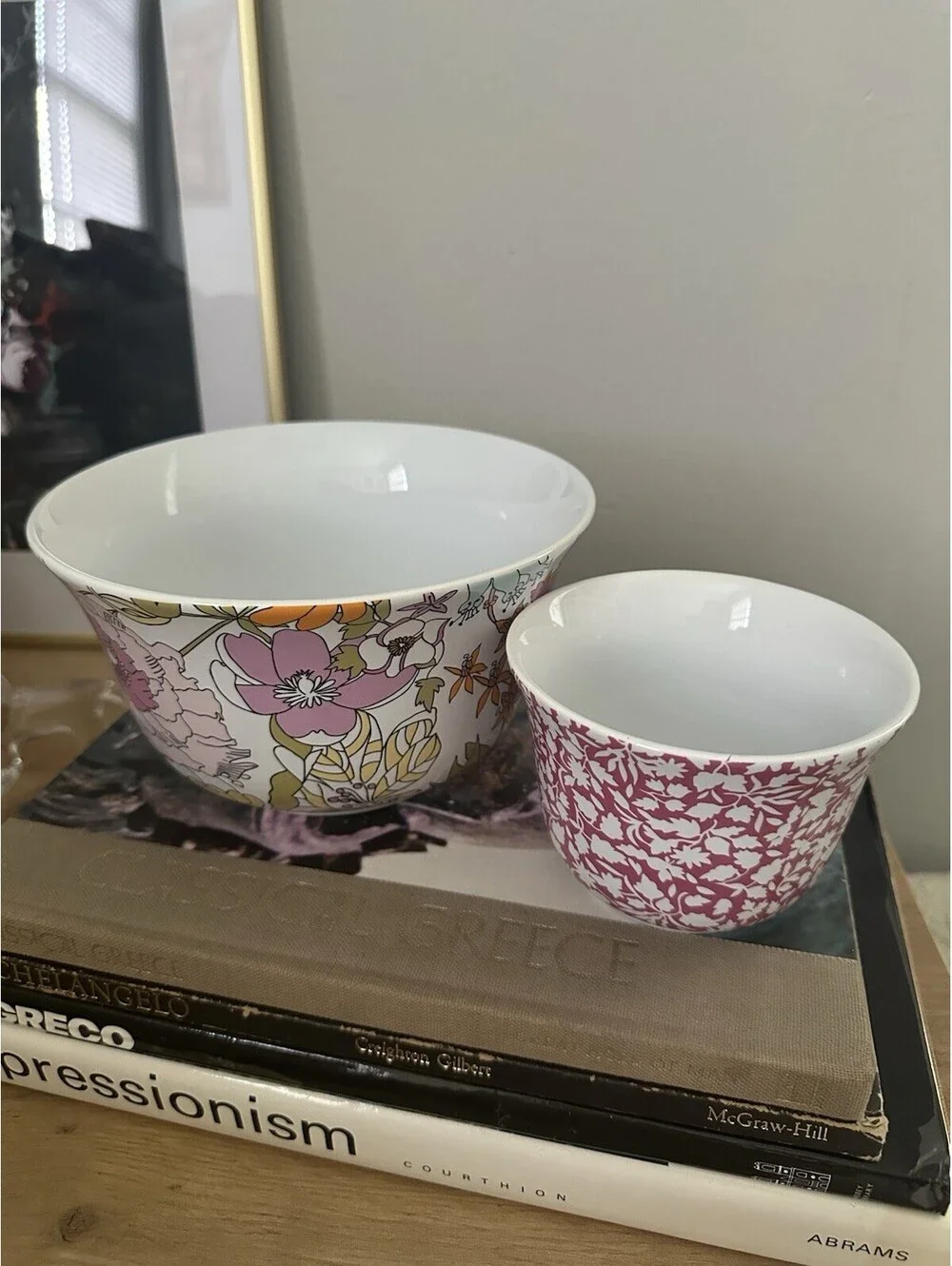 Liberty Of London For Target Set Of 2 Mixing Bowls Floral Design